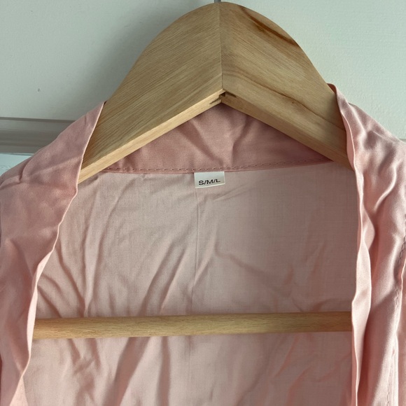 Pink Lace Trim Robe - Picture 2 of 2